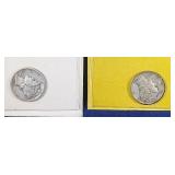 1936 S & 1937 Mercury Dime coins