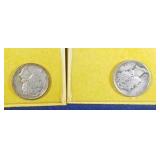 1939 & 1939 D Mercury Dime coins