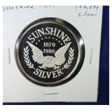 Sunshine Silver 1 oz. .999 silver round