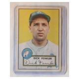 1952 Topps #210 Dick Fowler RED BACK Philadelphia