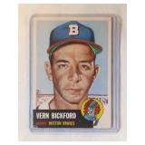 1953 Topps #161 Vern Bickford  Milwaukee Braves