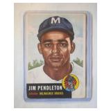 1953 Topps #185 Jim Pendleton  Milwaukee Braves