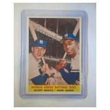 1958 Topps #418 Mickey Mantle Hank Aaron New York