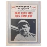 1961 Nu-Card Scoops Babe Ruth hits 60th Home Run 
