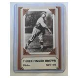 1975 Fleer Mordecai Three Finger Brown Pioneers of