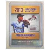 2013 Patrick Mahomes Baseball Rookie Phenoms