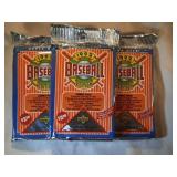 3 UNOPENED Jumbo packs 1992 Upper Deck Baseball 