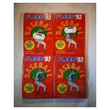 4 UNOPENED packs 1993 Fleer Baseball  Possible
