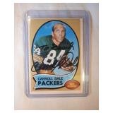 AUTOGRAPHED 1970 Topps Carroll Dale  Green Bay