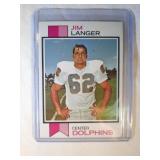 1973 Topps Jim Langer ROOKIE CARD  Miami Dolphins