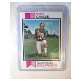 1973 Topps Bob Griese card  Miami Dolphins Purdue