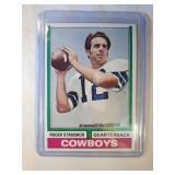 1974 Topps Roger Staubach cardDallas Cowboys Navy