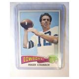 1975 Topps Roger Staubach cardDallas Cowboys Navy