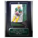 Brett Favre autographed card in display plaque