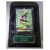 Ty Montgomery Green Bay Packer card plaque