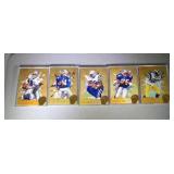 lot of 5 1996 Action Packed 24k gold FB cards