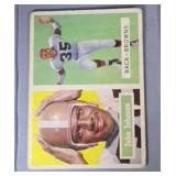 1957 Topps FB cards - #16 Johnson & #17 Spinney