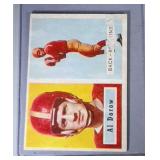 1957 Topps FB cards - #24 Dorow & #25 Scott