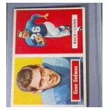 1957 Topps FB cards - #44 Gidman & # 47 Heinrich