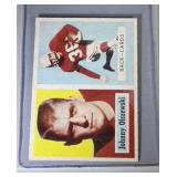 1957 Topps FB cards - #62 Olszewski & #63 Mathews