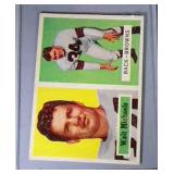 1957 Topps FB cards-#102 Michaels/#106Christiansen