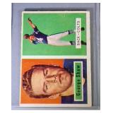 1957 Topps FB cards - #115 Shaw & #116 Moegle