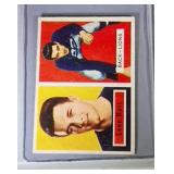 1957 Topps FB cards - #118 Hart & #120 Miller