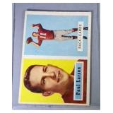 1957 Topps FB cards - #146 Larson & #148 Toneff
