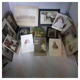 large lot of black and white vintage photographs