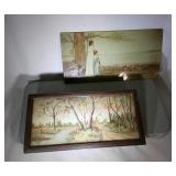 lot of 2 pictures measuring 12 inches by 6 inches