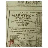 1924 original Marathon County plat map