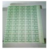 1955 U.S. MNH 3 cent stamp sheet