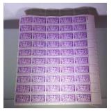 1953 U.S. MNH 3 cent stamp sheet