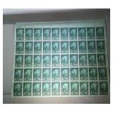 U.S. MNH 3 cent stamp sheet