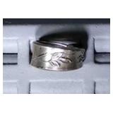 spoon ring marked sterling - size 8