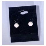 14K gold setting pearl earrings