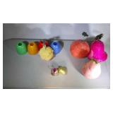 lot of antique Christmas ornaments