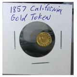 1957 California gold token - 25 sent size