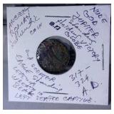 Ancient Roman coin - nude God Jupiter 317-329 AD