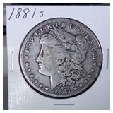 1881 S Morgan Silver Dollar