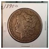 1890 O Morgan Silver Dollar