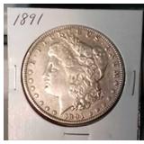 1891 Morgan Silver Dollar
