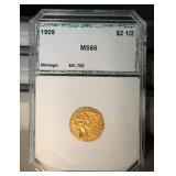 1909 PCI MS66 $2.50 gold piece
