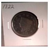 1822 large cent