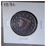 1836 large cent