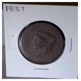 1837 large cent