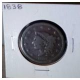 1838 large cent