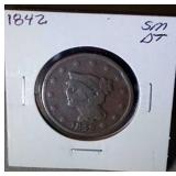 1842 large cent
