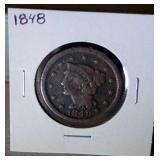 1848 large cent