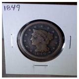 1849 large cent